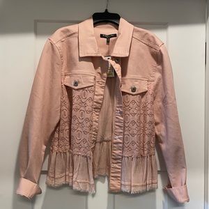 Denim and lace jacket